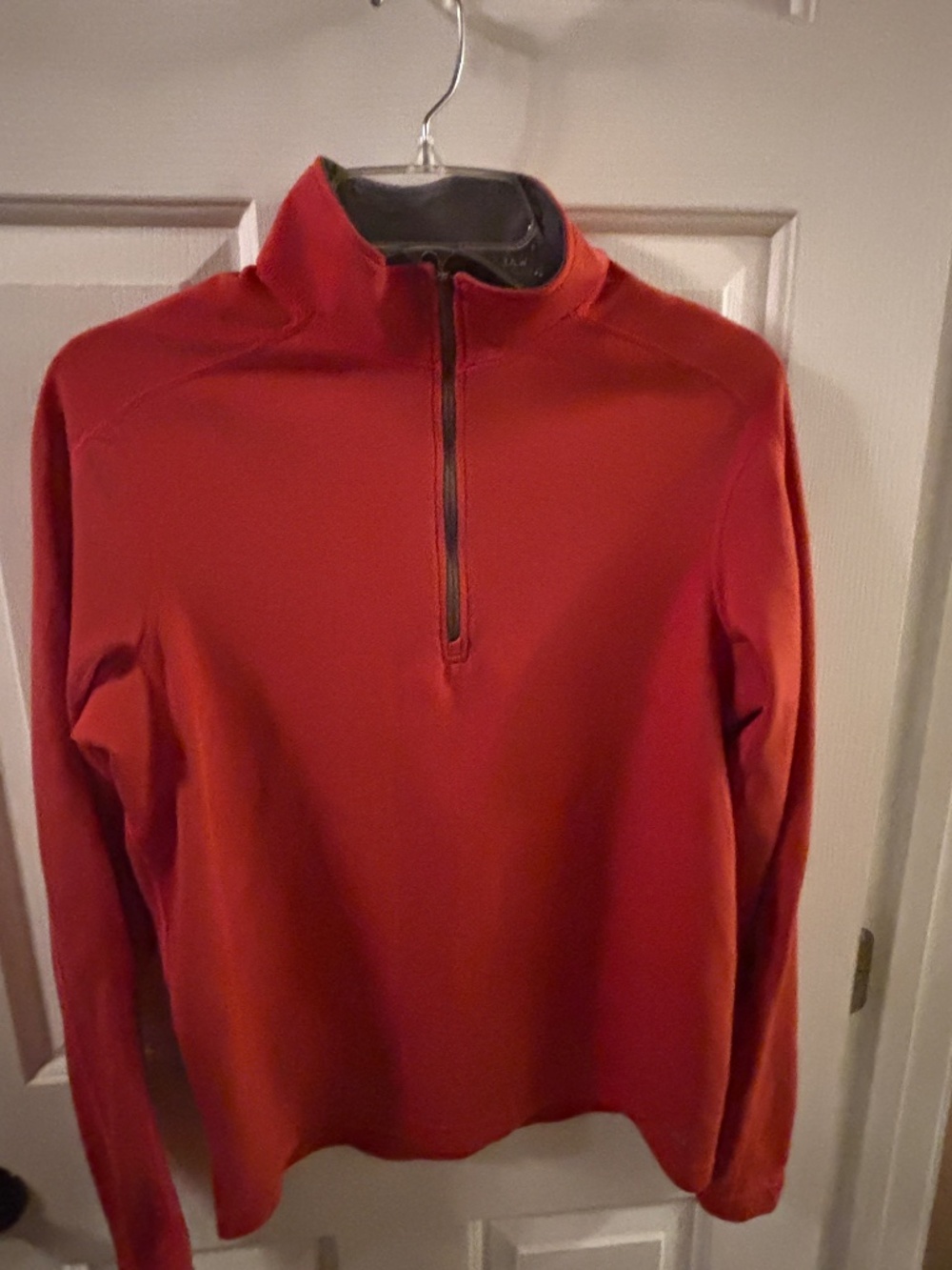REI Men's Red Long Sleeve 1/4 Zip OXT Top Size S